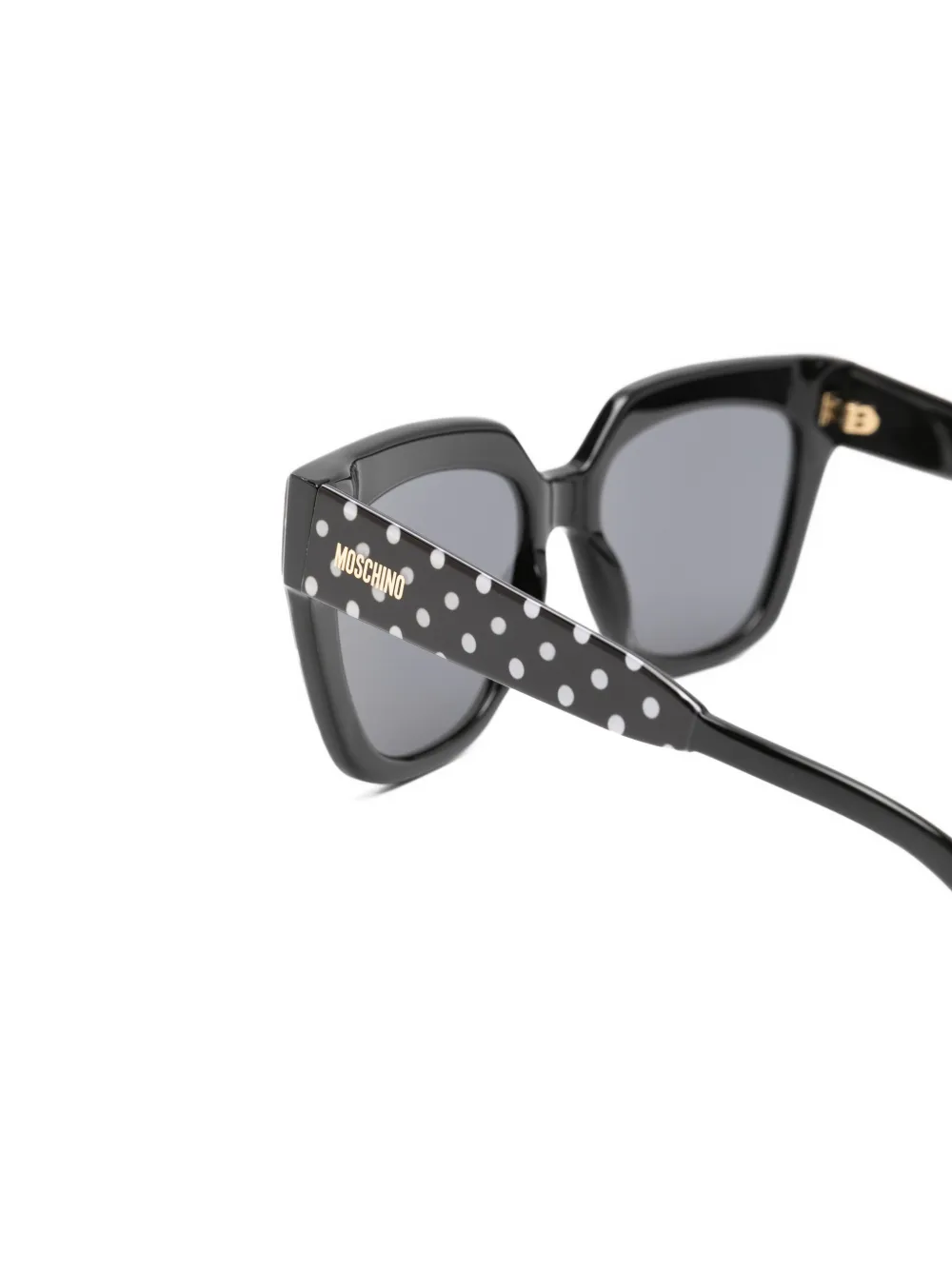 Moschino Eyewear Cat-eye zonnebril met stippen Zwart