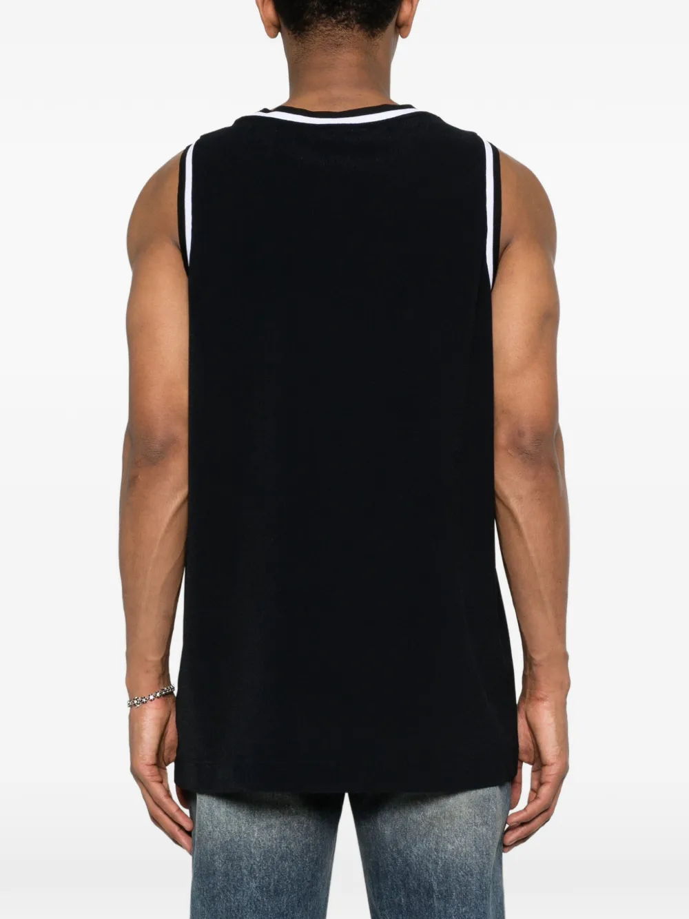 Balmain Tanktop met geborduurd logo Zwart