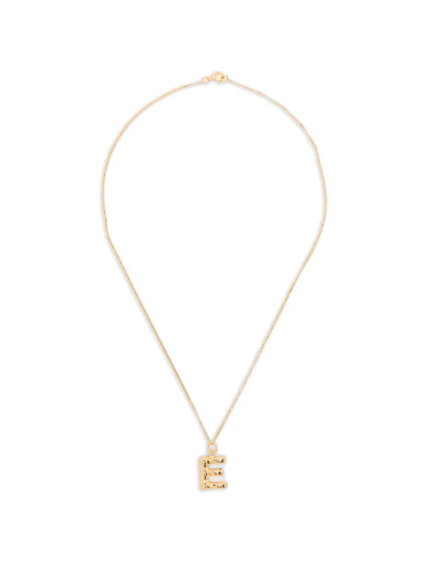 Completedworks E-initial Pendant Necklace in Gold