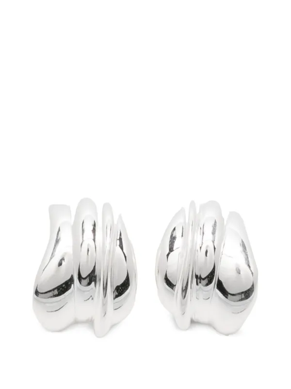 Completedworks Curved Earrings in Silver