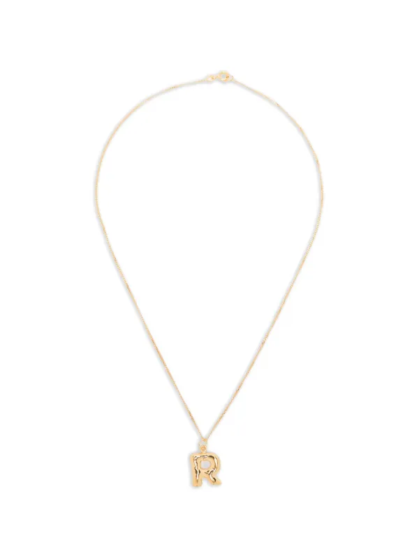 Completedworks R-initial Pendant Necklace in Gold