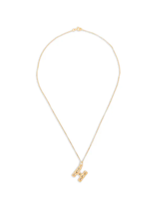 Completedworks H Pendant Necklace in Gold