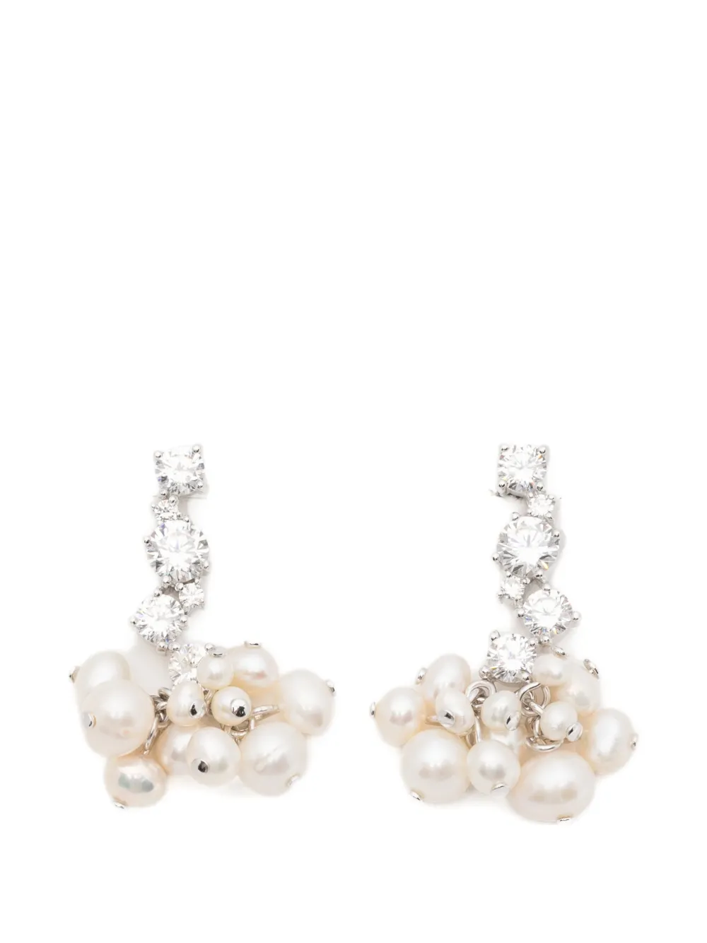 Completedworks pearl-embellishment earrings - Argento