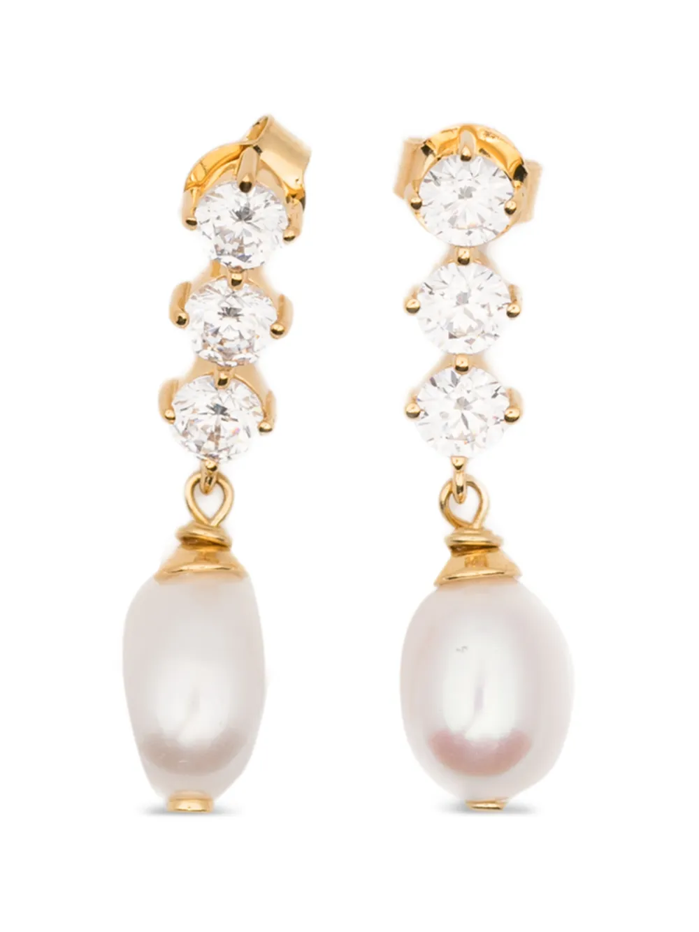 Completedworks pearl embellished drop earrings - Oro
