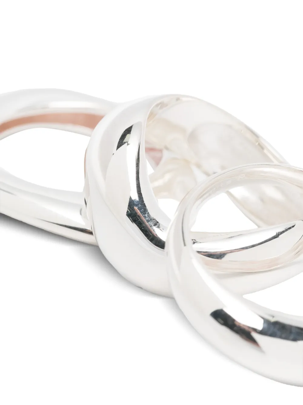  Completedworks Post Capital Ring (set Of Three) - Silver 