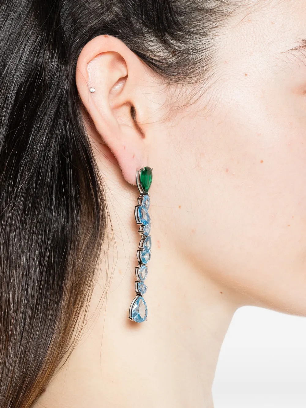  Completedworks Crystal-embellishment Earrings - Silver 