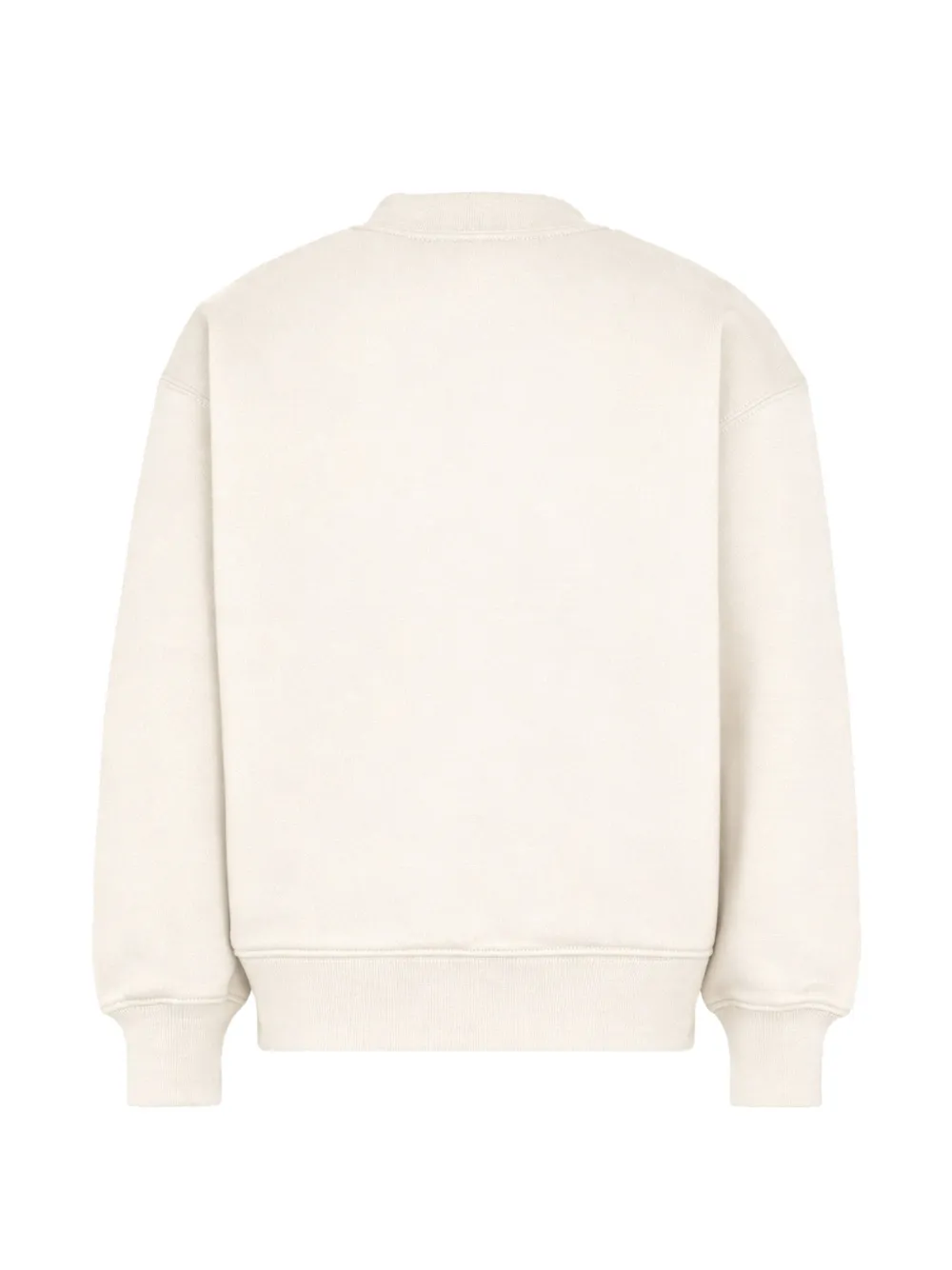  Palm Angels Kids Neck Logo Cotton Sweatshirt - Neutrals 