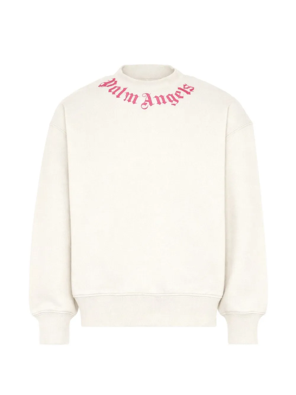 Palm Angels Kids Neck Logo cotton sweatshirt - Toni neutri