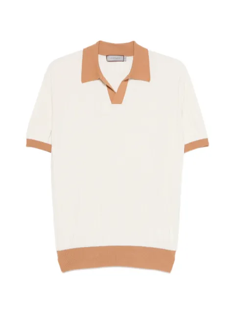 Canali T-shirt met contrasterende afwerking