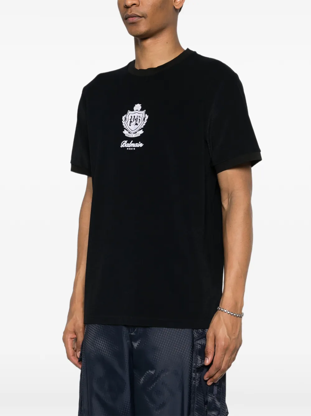  Balmain Logo-embroidered T-shirt - Black 
