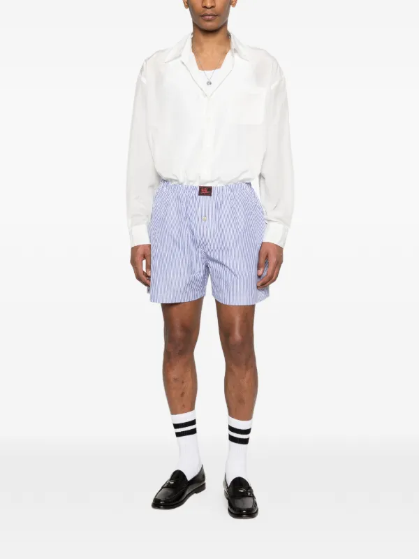 Willy Chavarria striped-pattern Shorts | Blue | FARFETCH BH