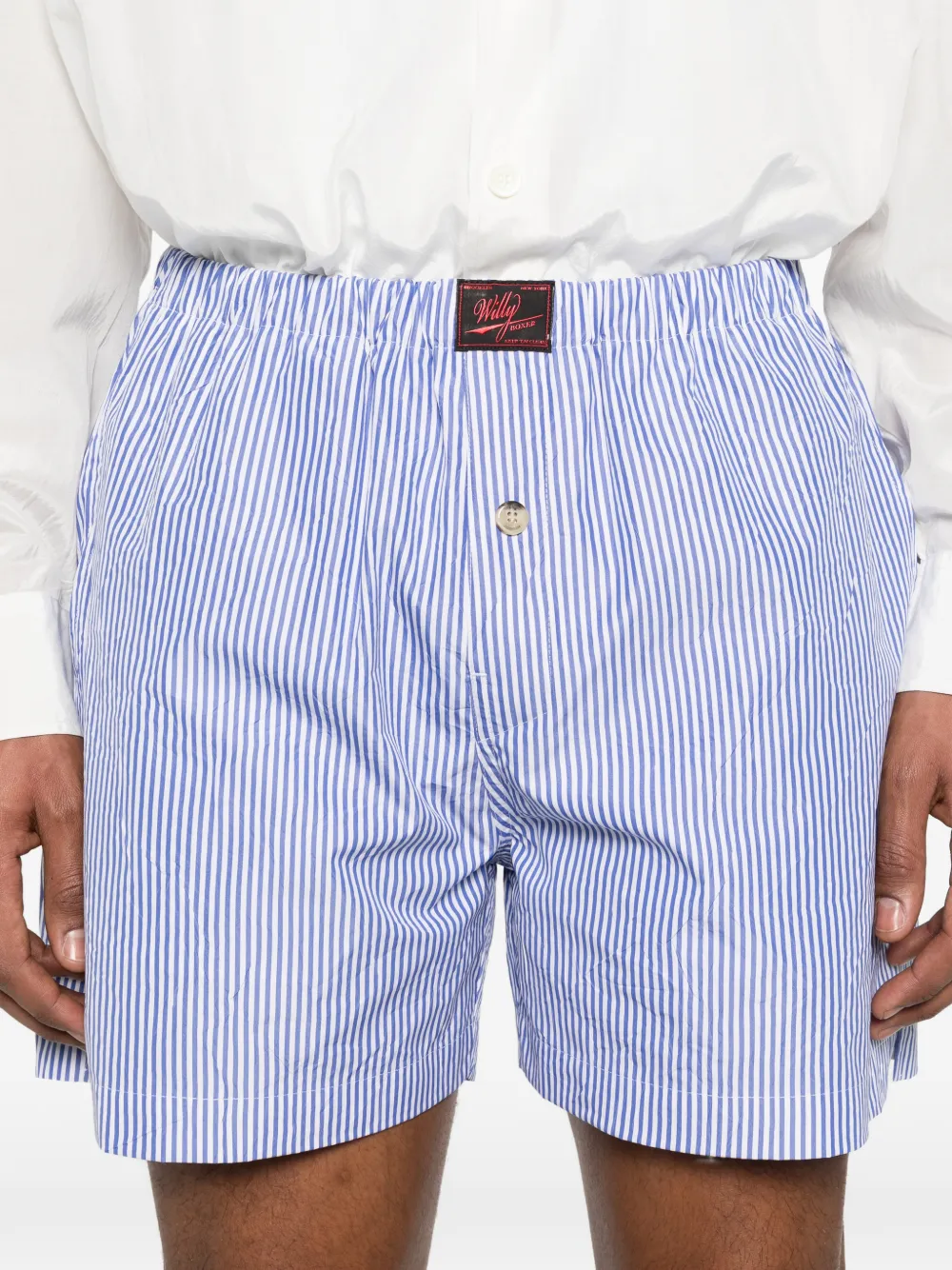 Willy Chavarria Gestreepte shorts Blauw
