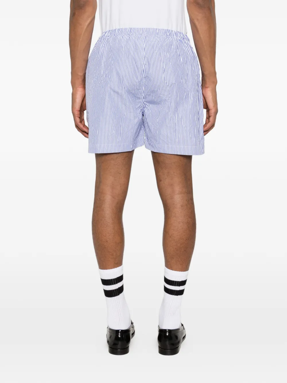 Willy Chavarria Gestreepte shorts Blauw