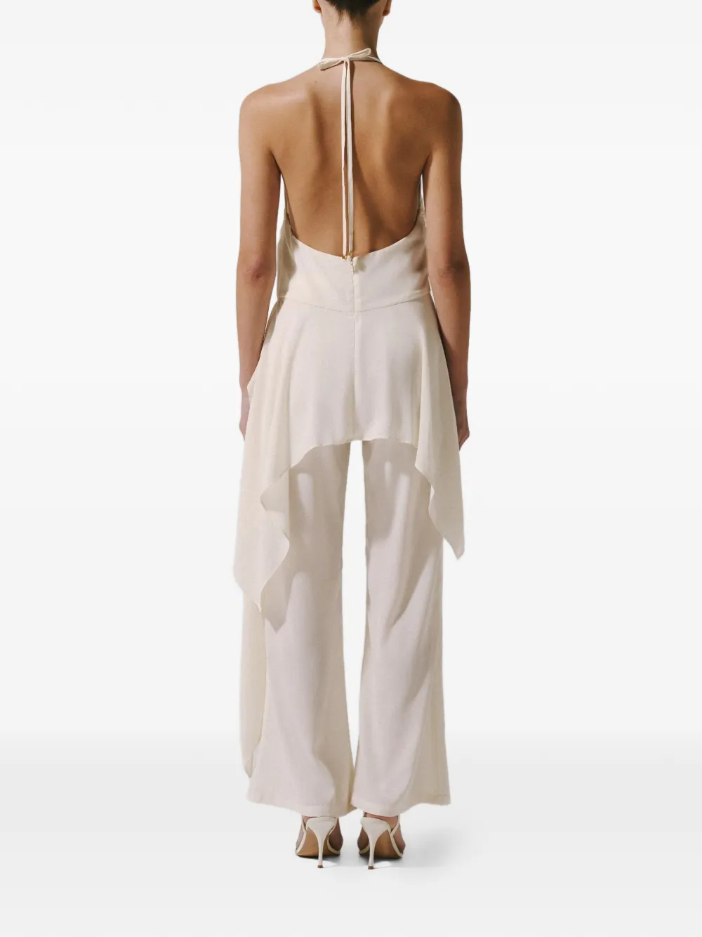 Baobab Lorenza high-waist flared broek Beige