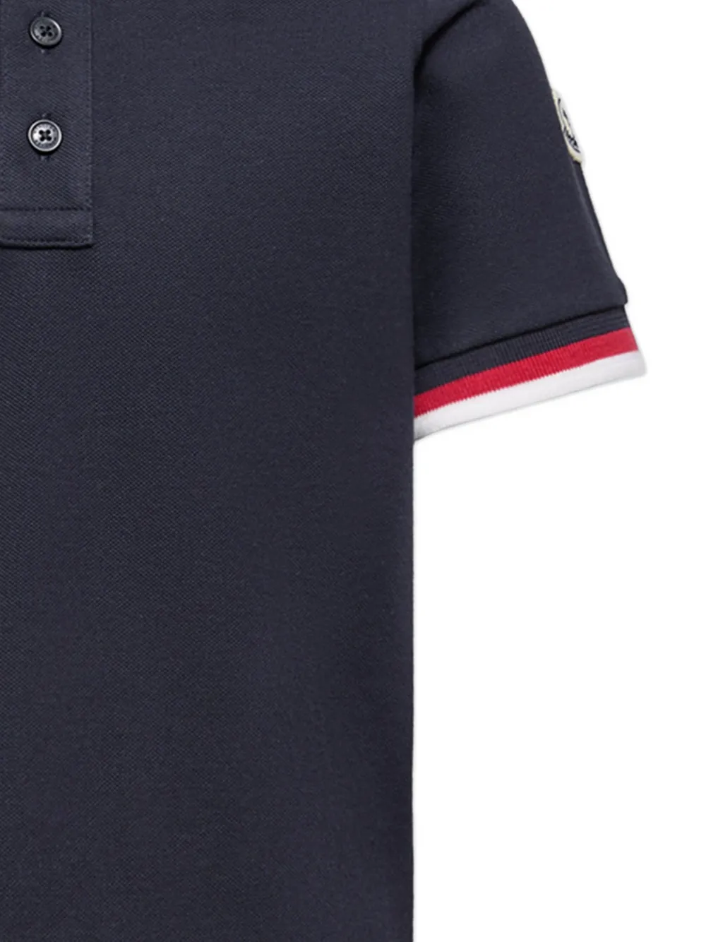  Moncler Enfant Striped-trim Polo Shirt - Blue 