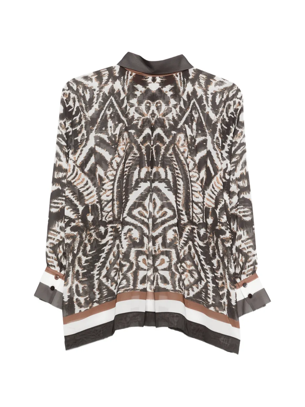  D.exterior Patterned Buttoned Shirt - Brown 