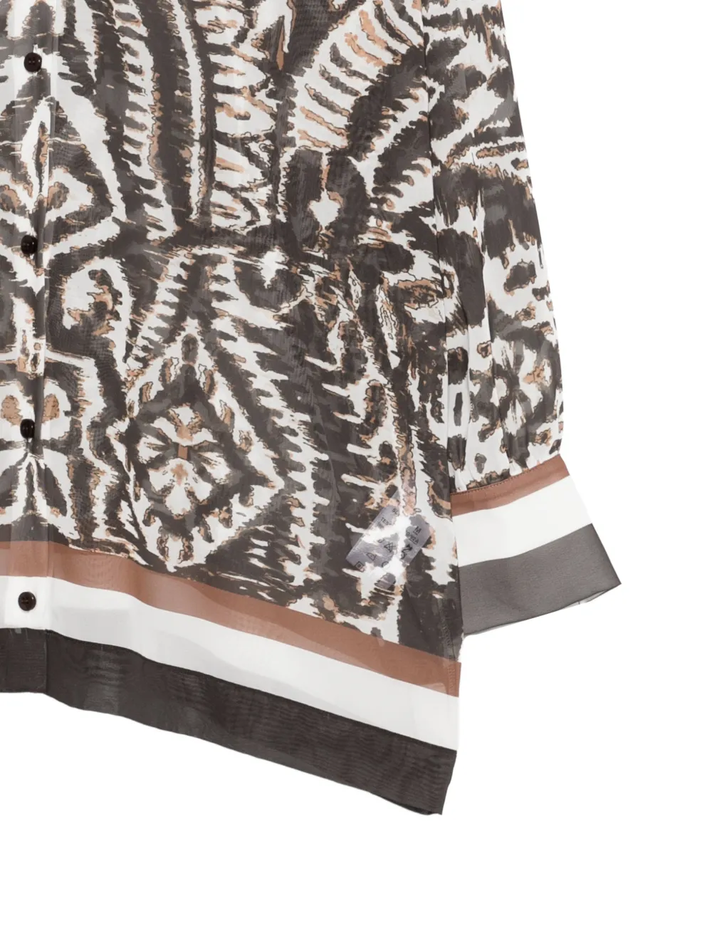  D.exterior Patterned Buttoned Shirt - Brown 