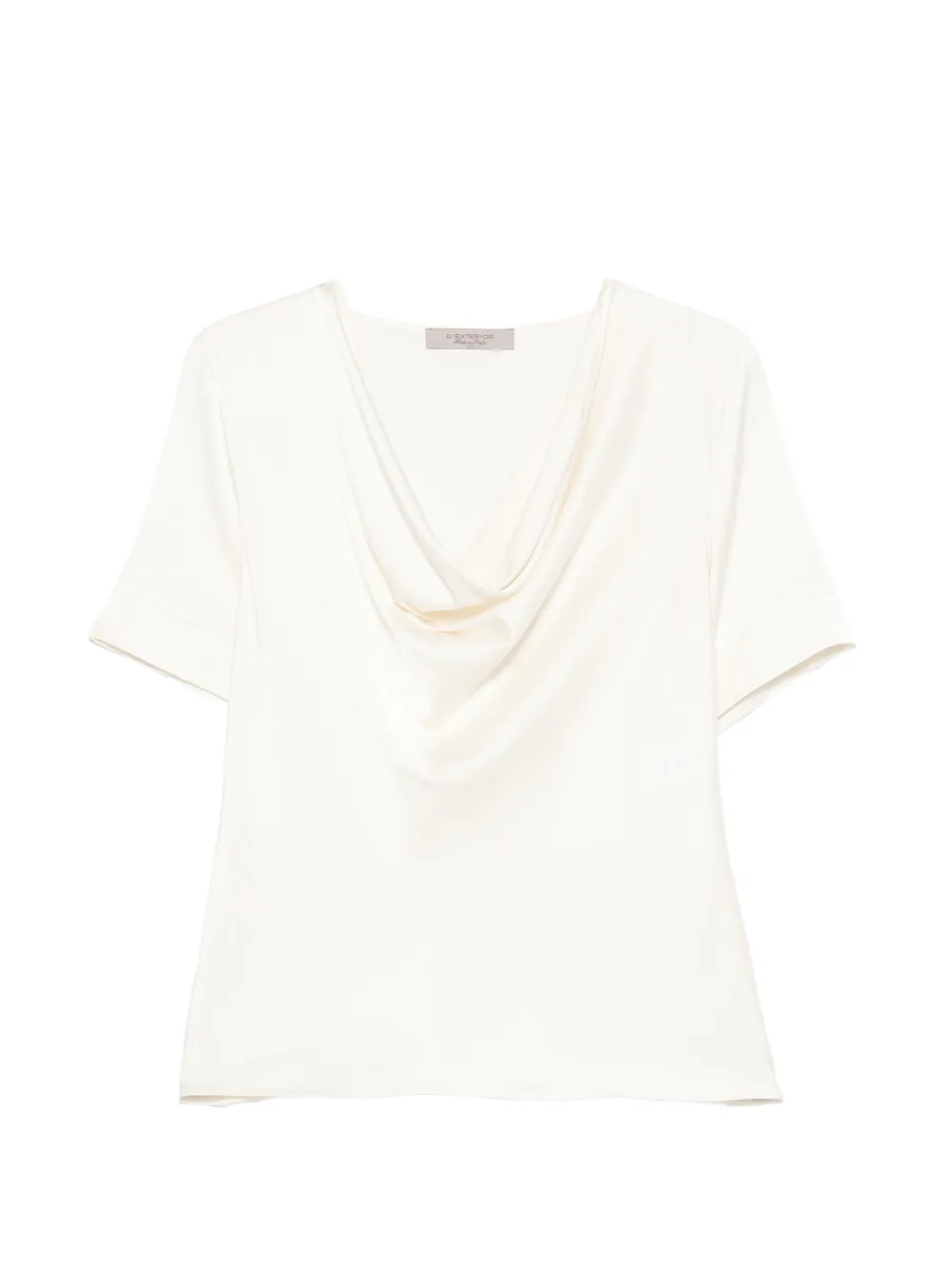 D.Exterior scoop-neck short-sleeve top - Toni neutri