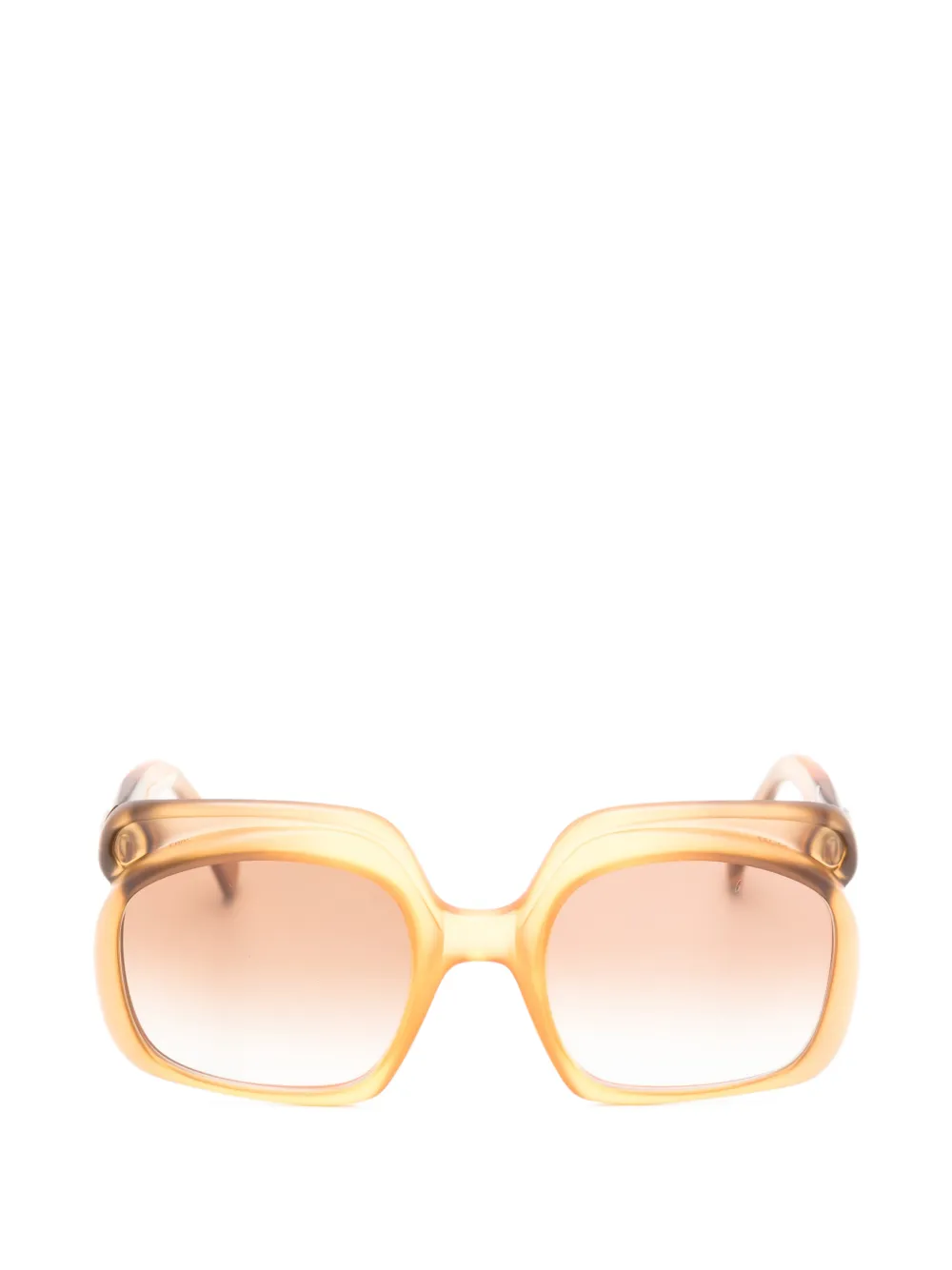 Christian Dior Pre-Owned 1970s Sonnenbrille mit eckigem Gestell - Braun