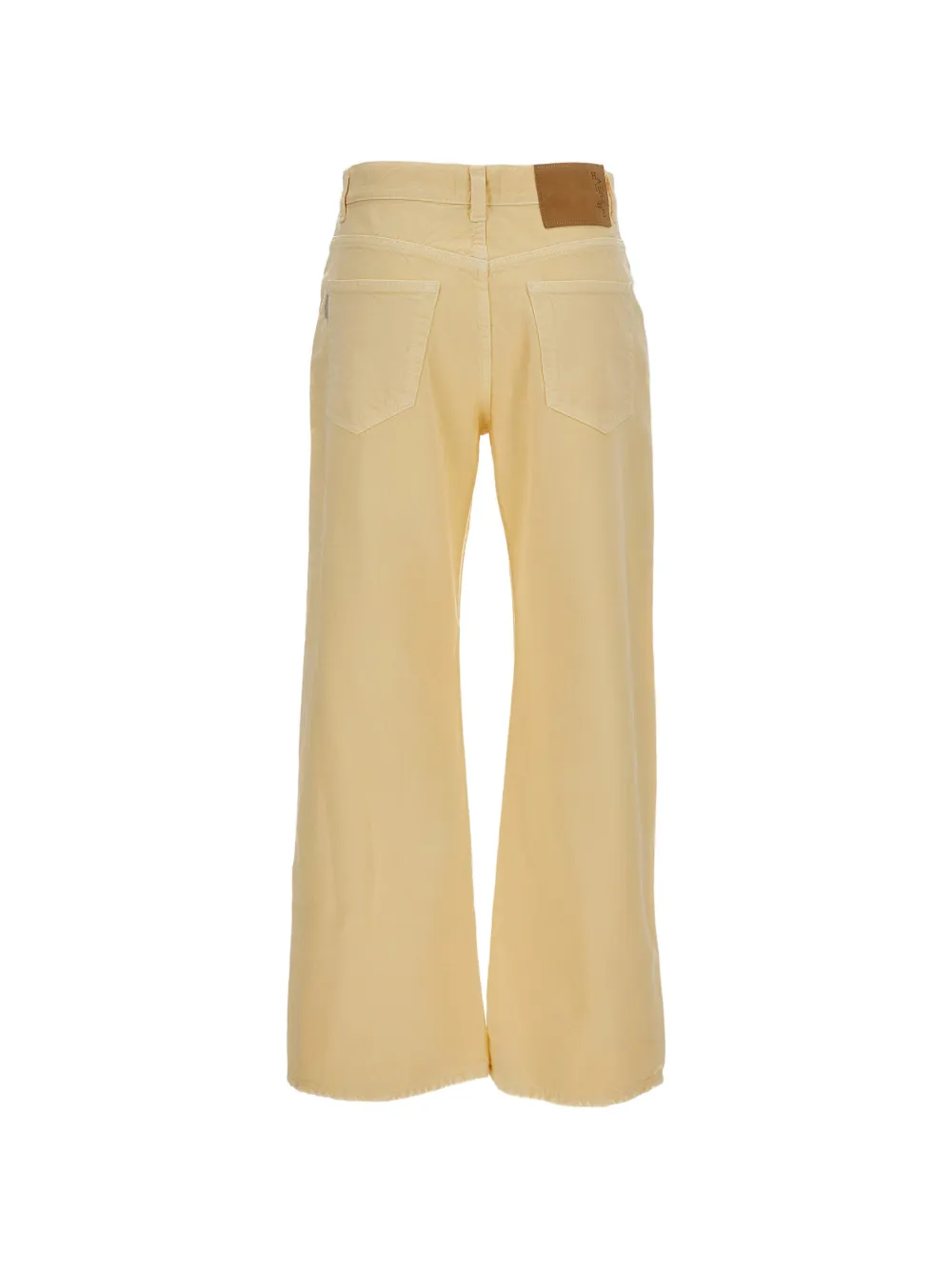 Haikure Winny Twill jeans met wijde pijpen Geel