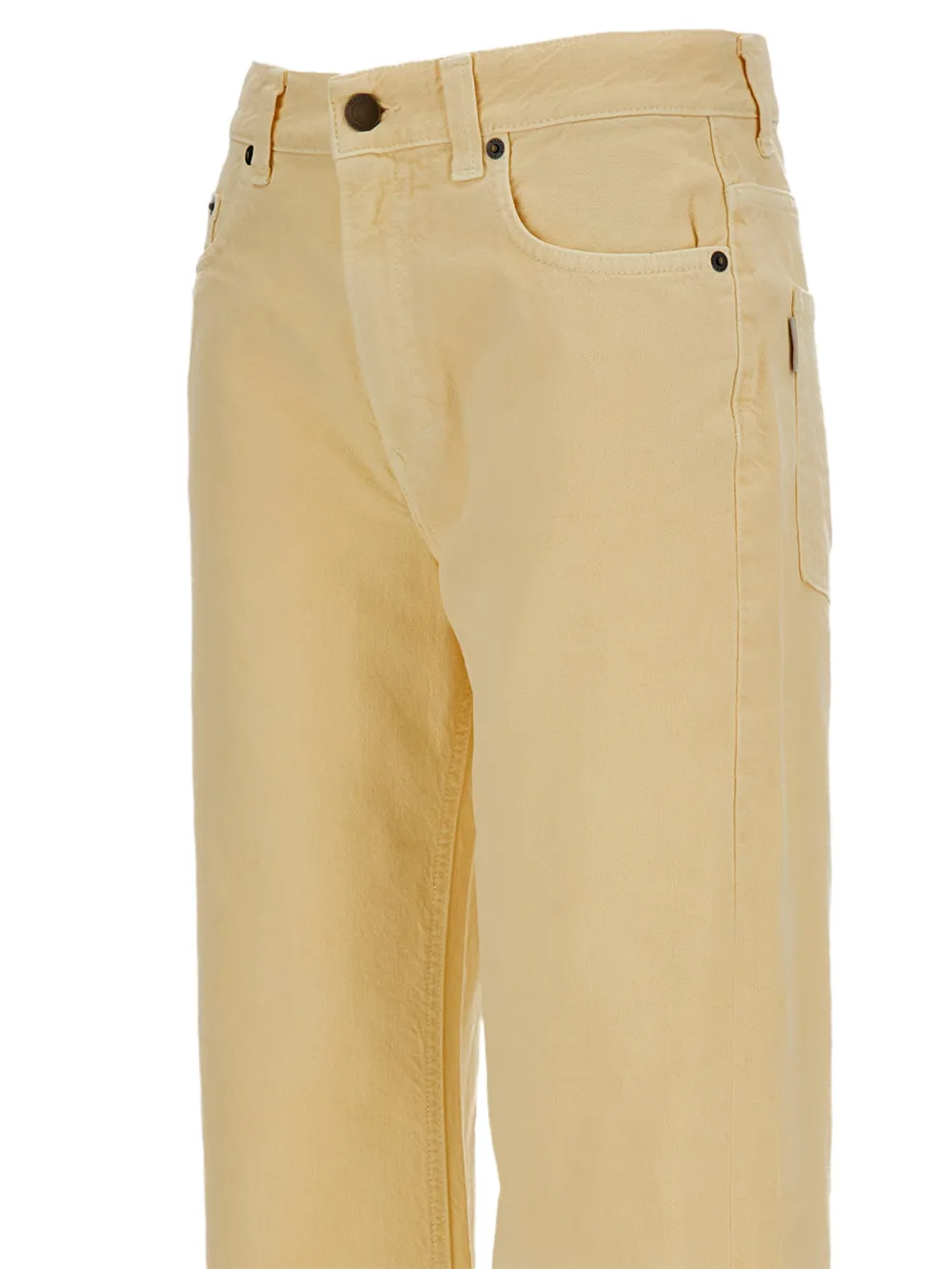 Haikure Winny Twill jeans met wijde pijpen Geel