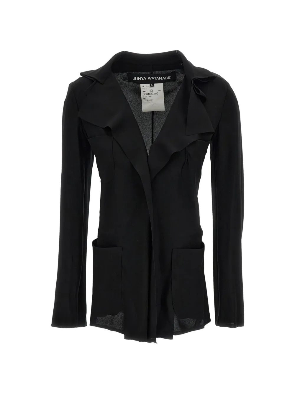 Junya Watanabe ruffled-detail blouse - Nero