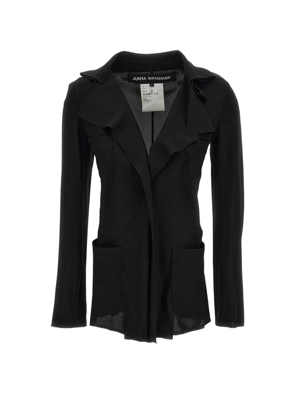 Junya Watanabe ruffled-detail blouse - Nero