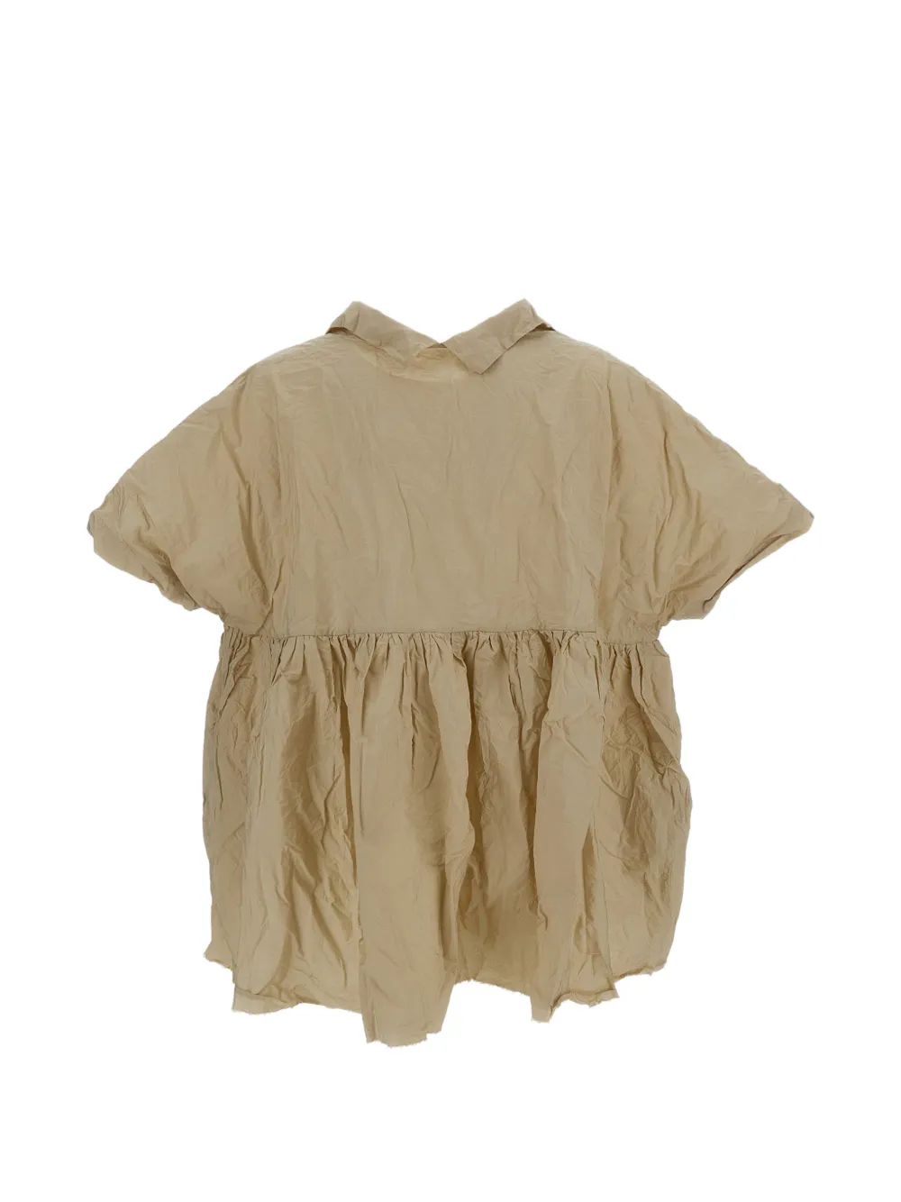  Daniela Gregis Aria Crinkled-cotton Shirt - Neutrals 