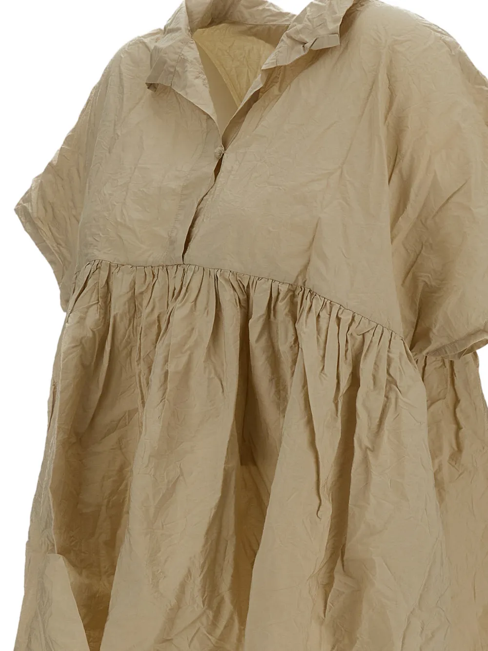  Daniela Gregis Aria Crinkled-cotton Shirt - Neutrals 