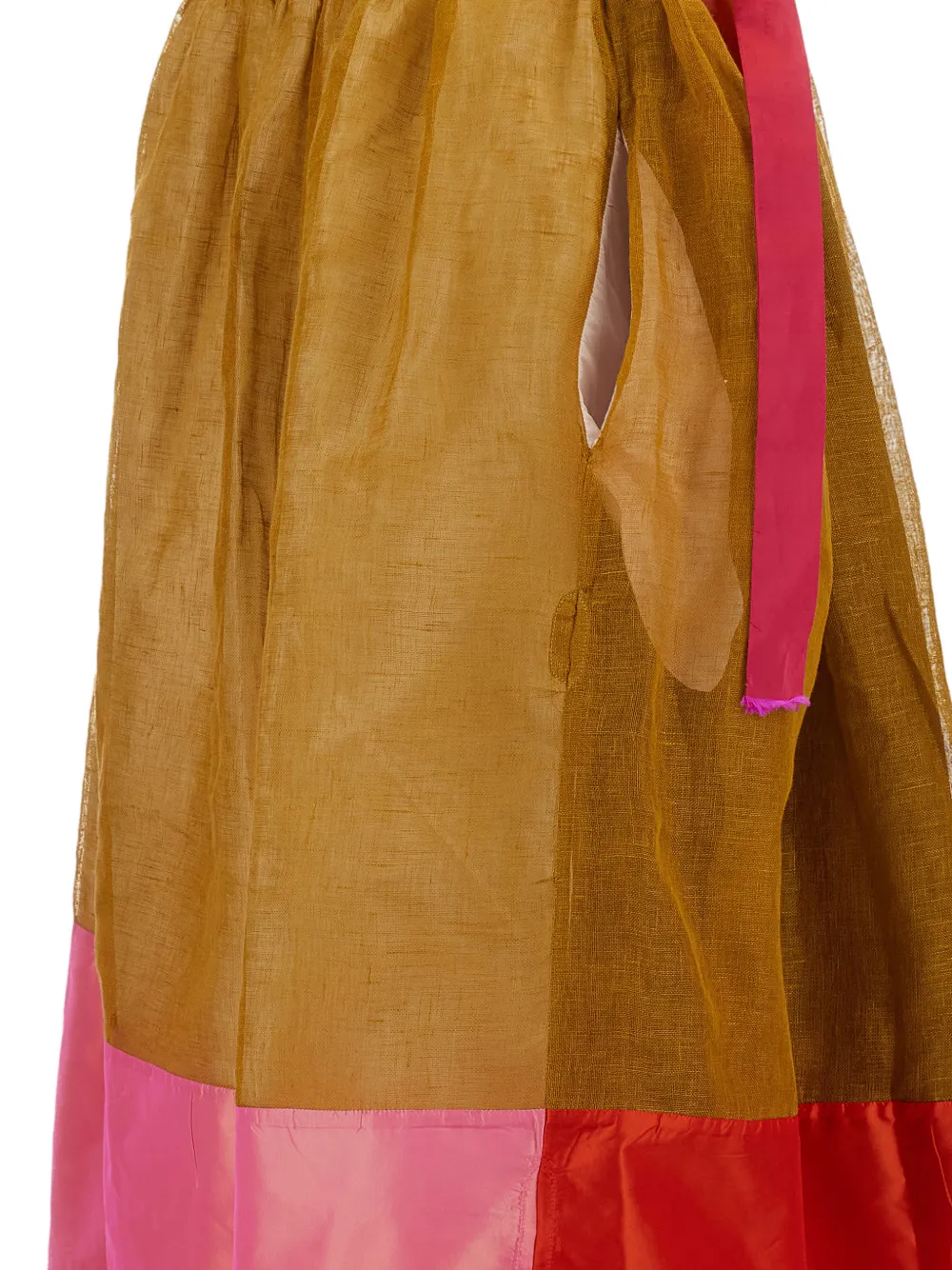  Daniela Gregis Patchwork Midi Skirt - Brown 
