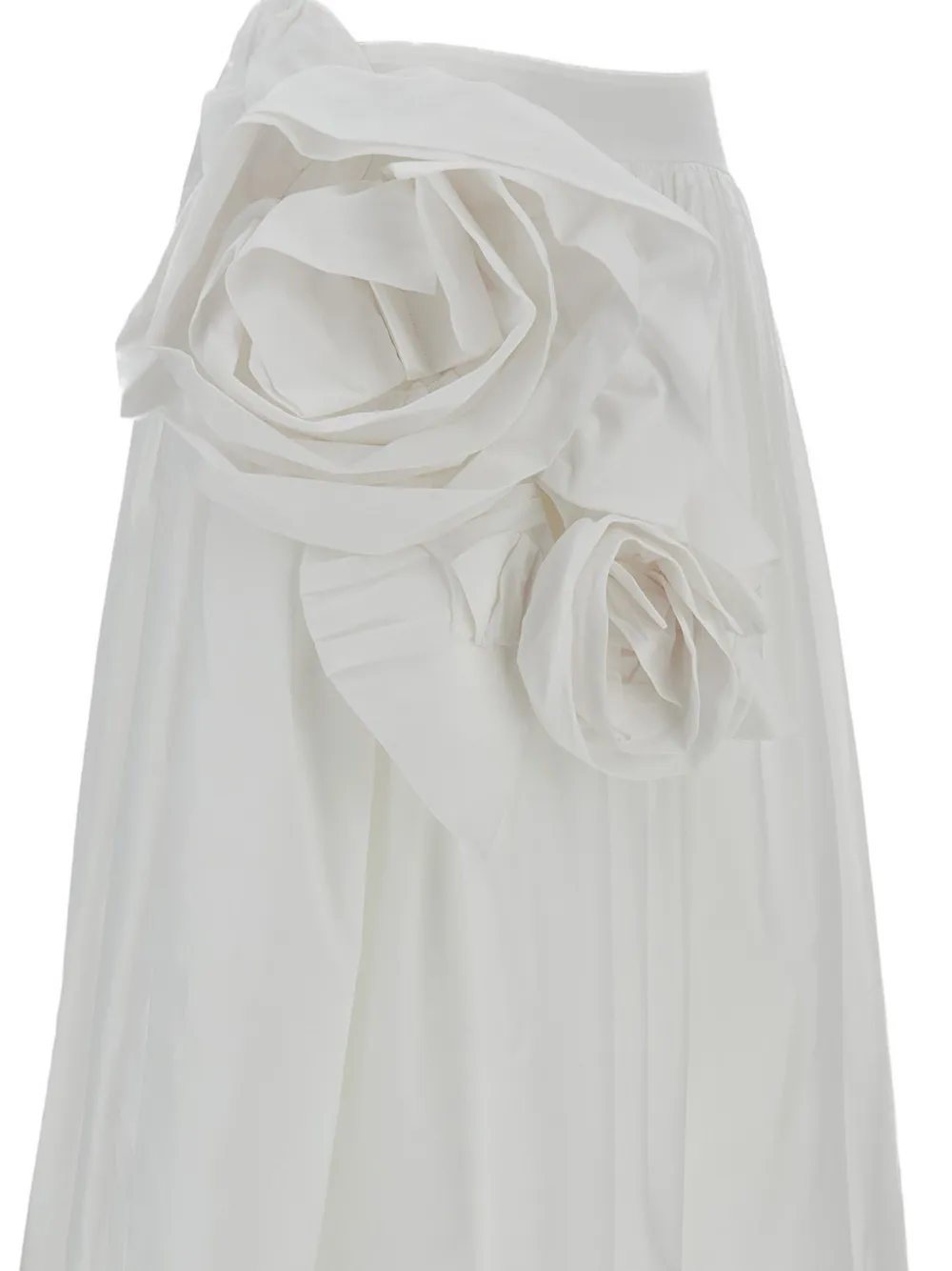  Simone Rocha Floral-motif Midi Skirt - White 