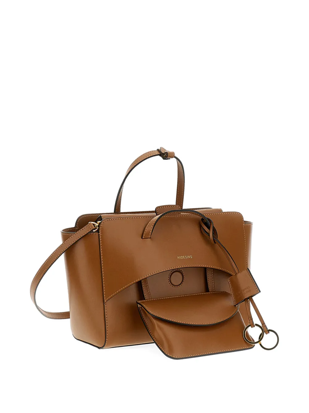  Hidesins Top Handle Leather Tote Bag - Brown 