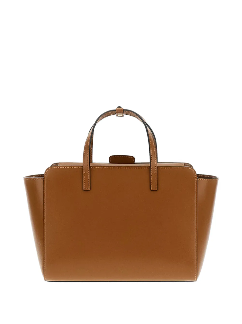  Hidesins Top Handle Leather Tote Bag - Brown 