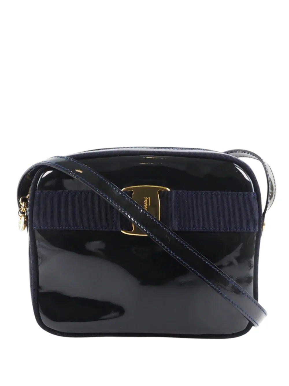Ferragamo Pre-Owned 2010-2026 Patent Vara crossbody bag - Blu