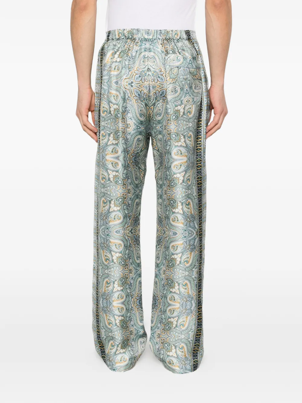 ETRO Broek met paisley-print Blauw
