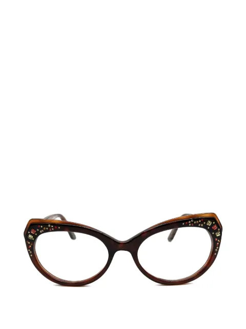 Francis Klein Emilie embellished cat-eye glasses