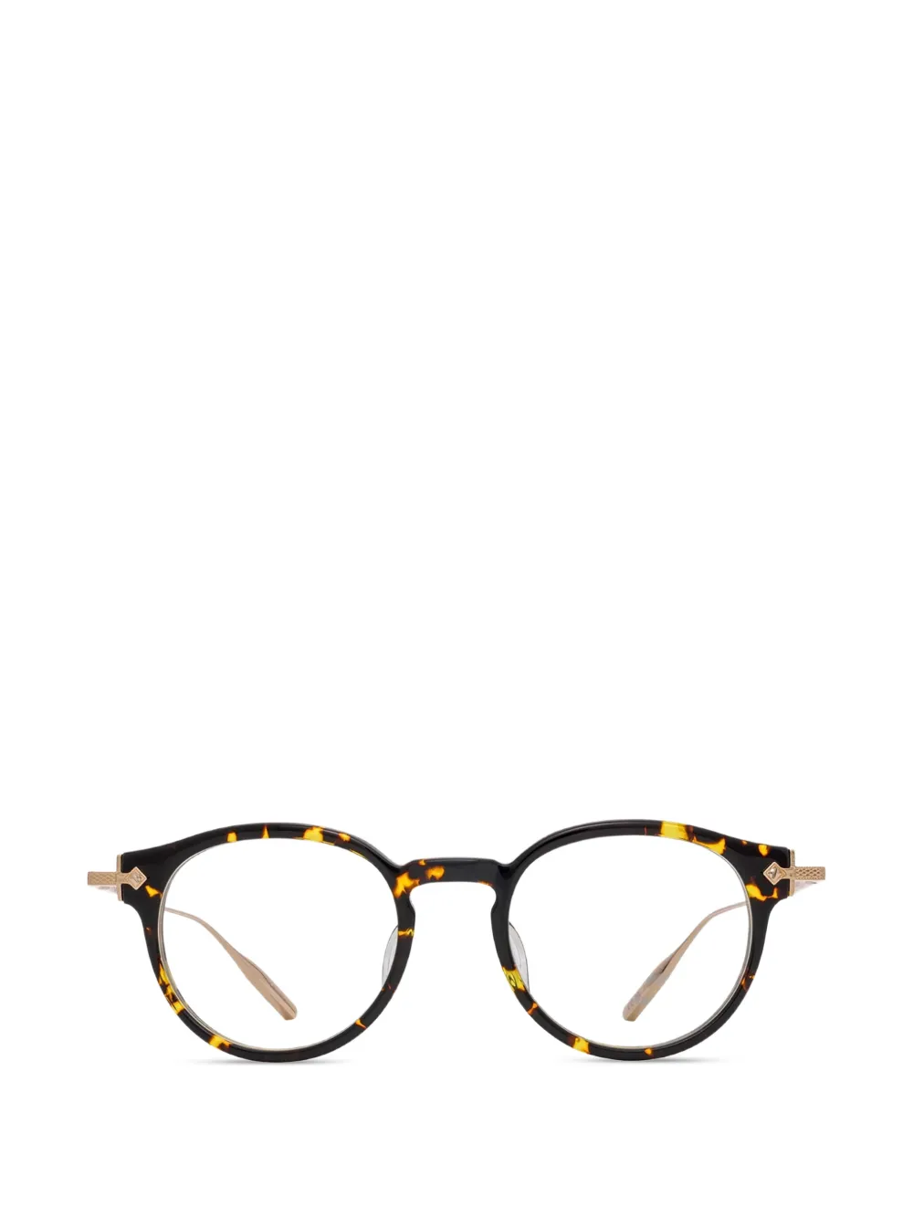 Barton Perreira Eugene metallic round-frame glasses - Marrone