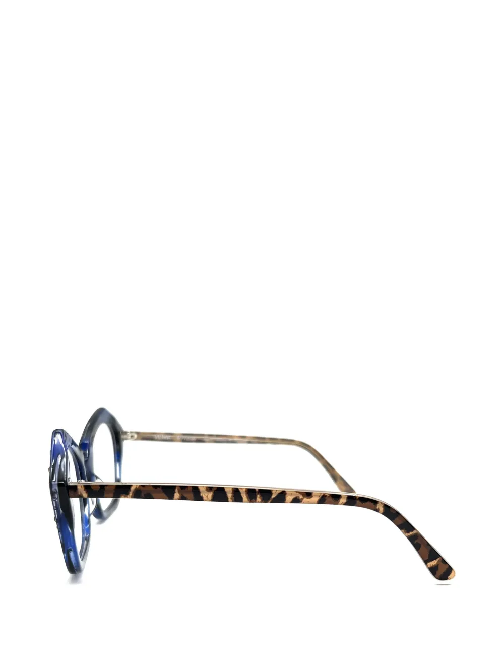  Francis Klein Geometric Embellished Glasses - Blue 