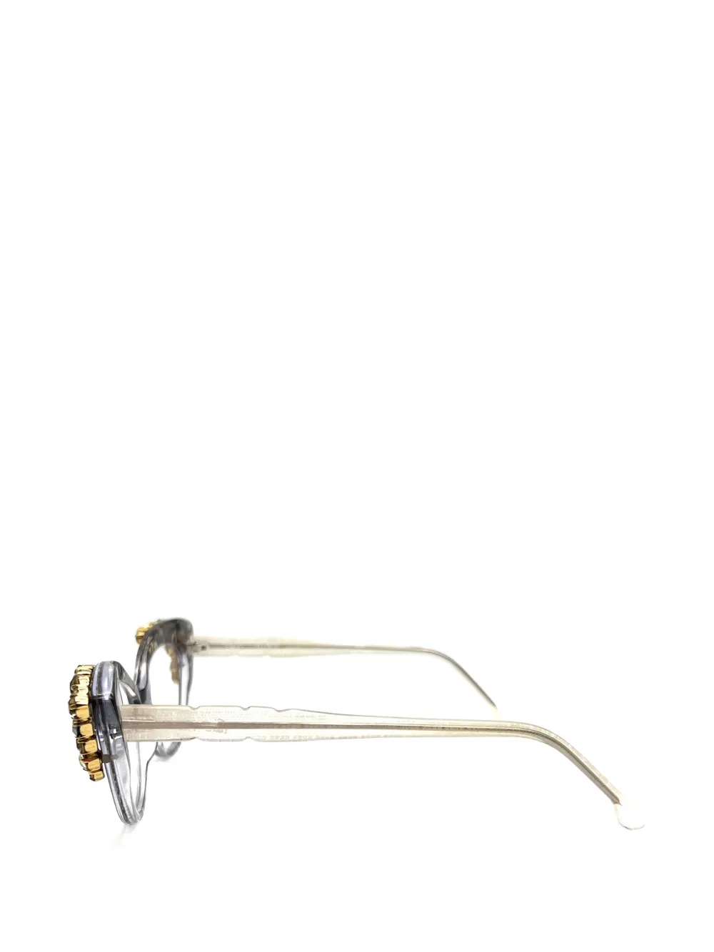  Francis Klein Embellished Cat-eye Glasses - Brown 