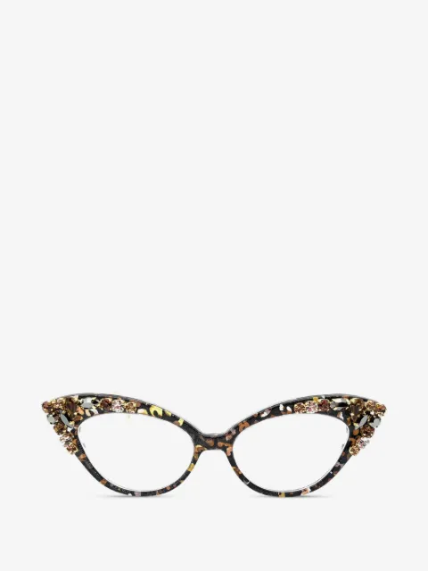 Francis Klein Verzierte Cat-Eye-Brille
