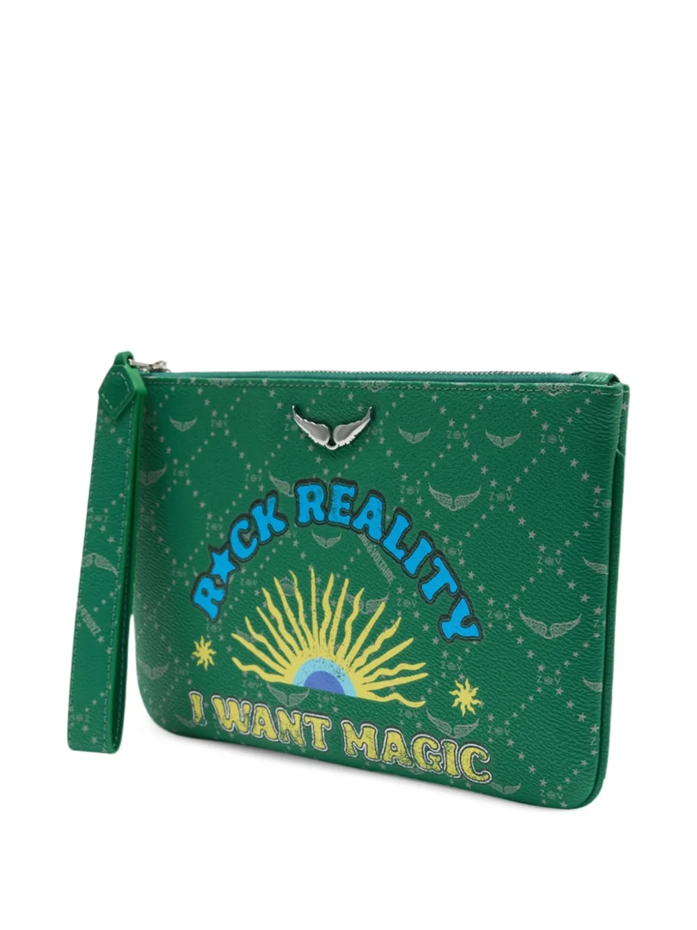 Zadig&Voltaire Portemonnee met ritsdetail Groen