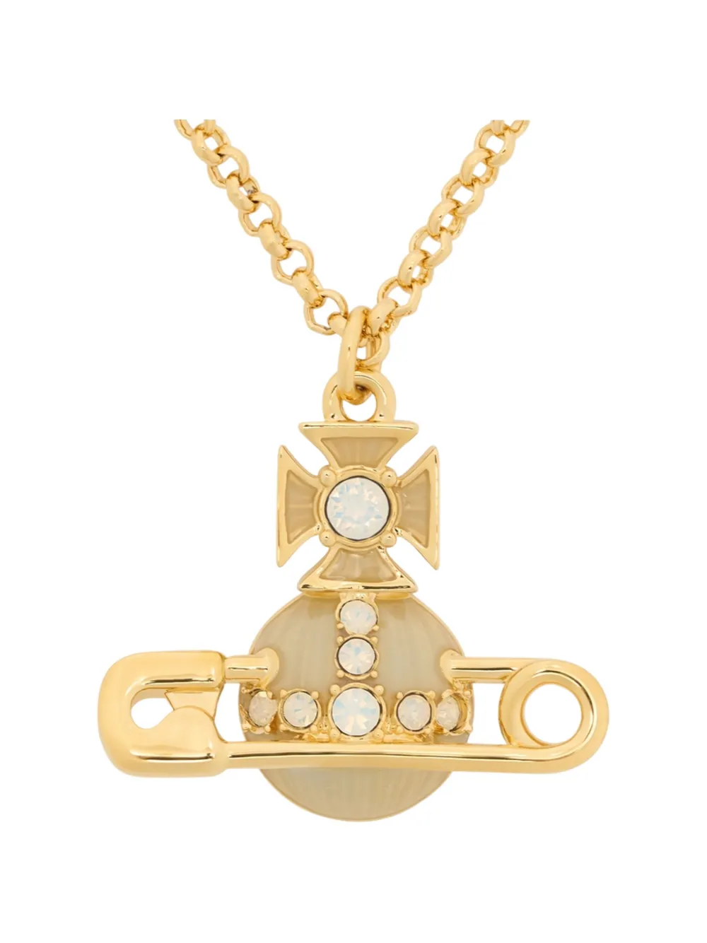 Vivienne Westwood Kitty crystal-pendant necklace - Oro
