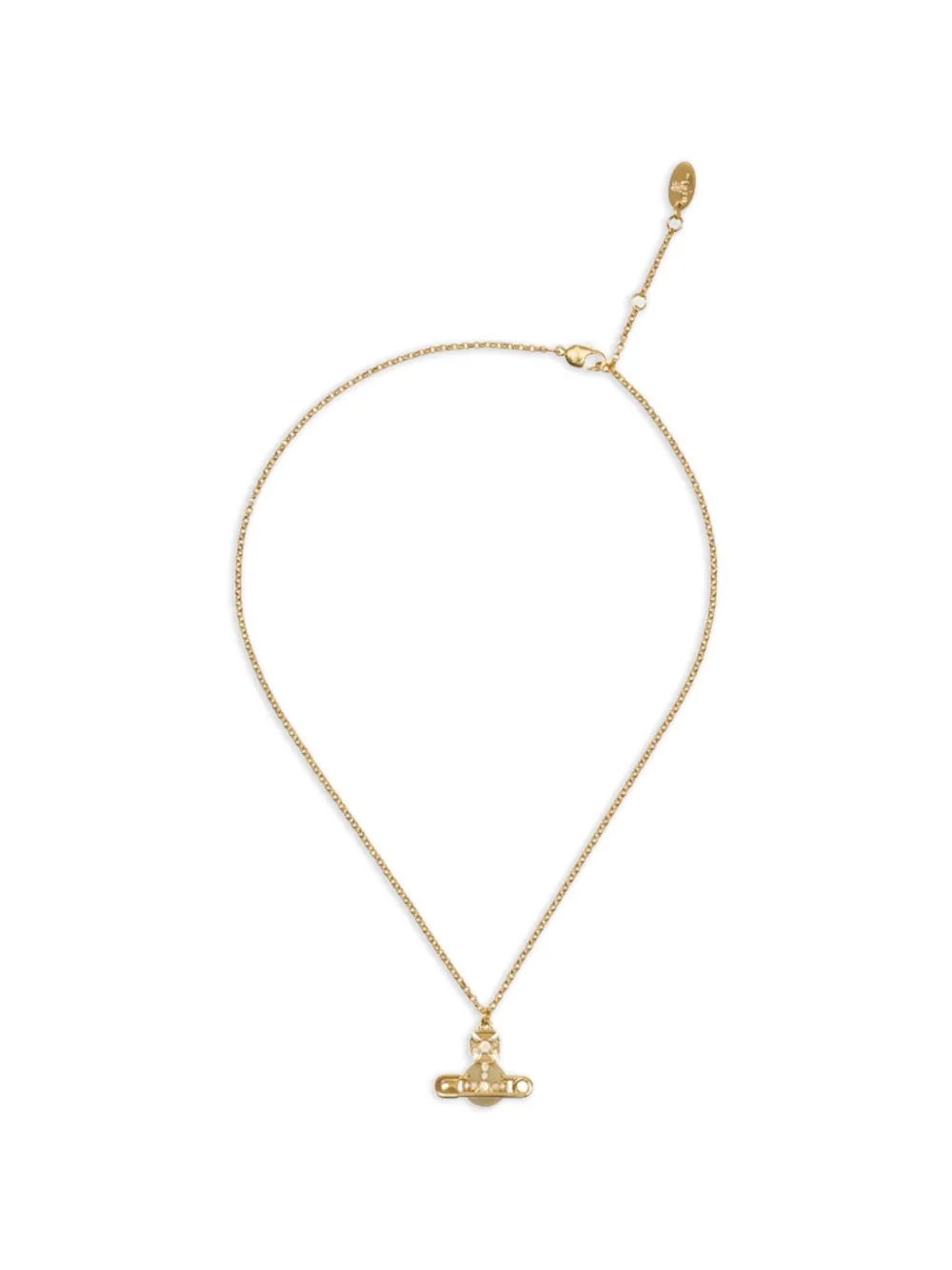 Vivienne Westwood Kitty crystal-pendant necklace - Oro