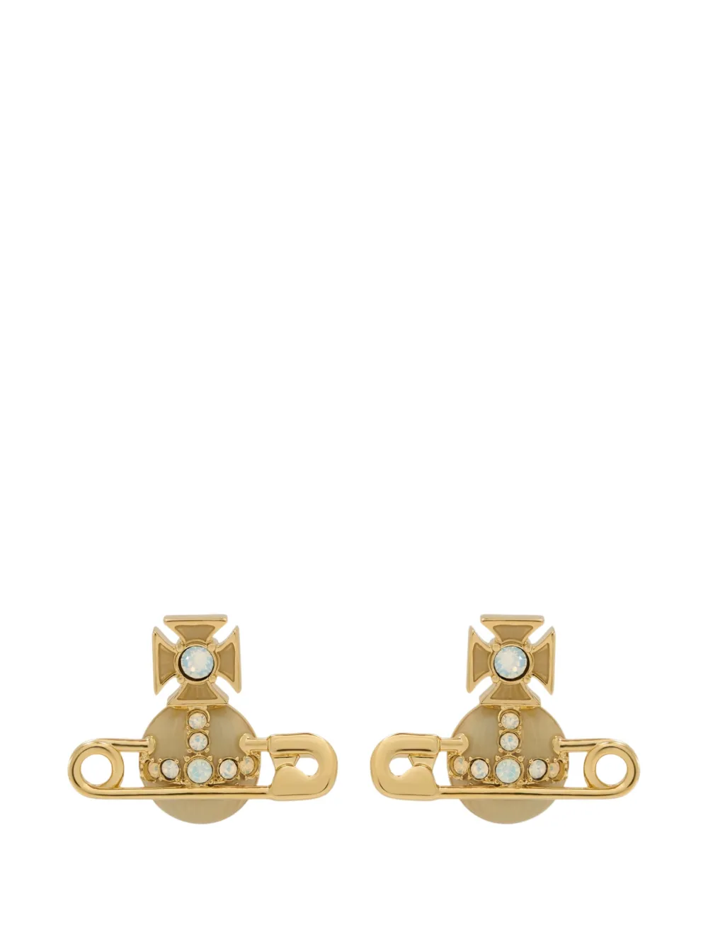 Vivienne Westwood crystal orb earrings - Oro