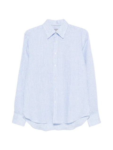 Canali gingham-pattern shirt