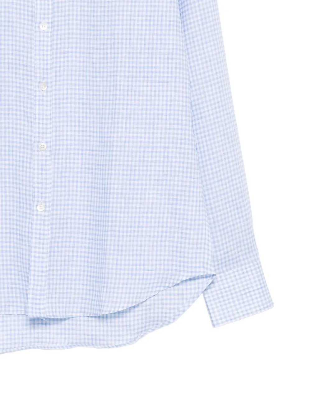  Canali Gingham-pattern Shirt - Blue 