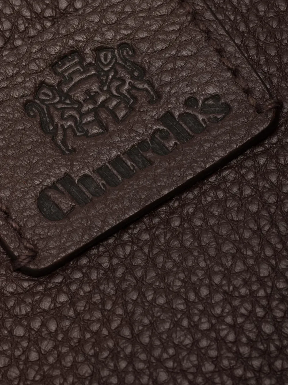 Church's Leren clutch met rits Bruin