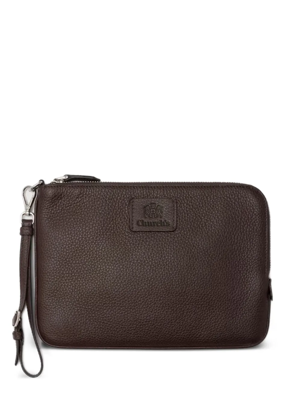 Church's Clutch in pelle con zip - Marrone