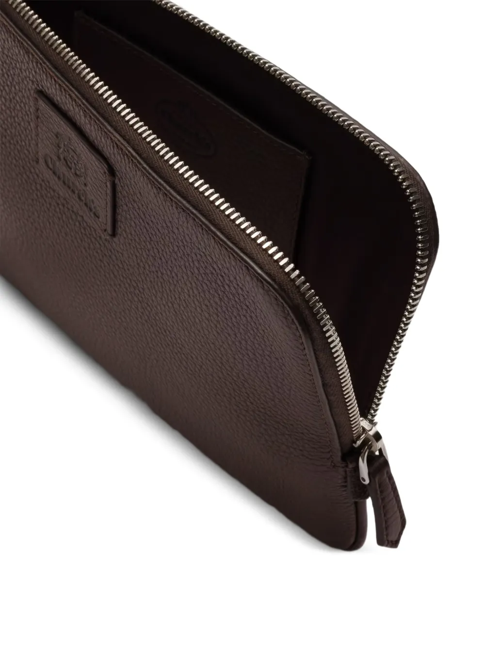 Church's Leren clutch met rits Bruin