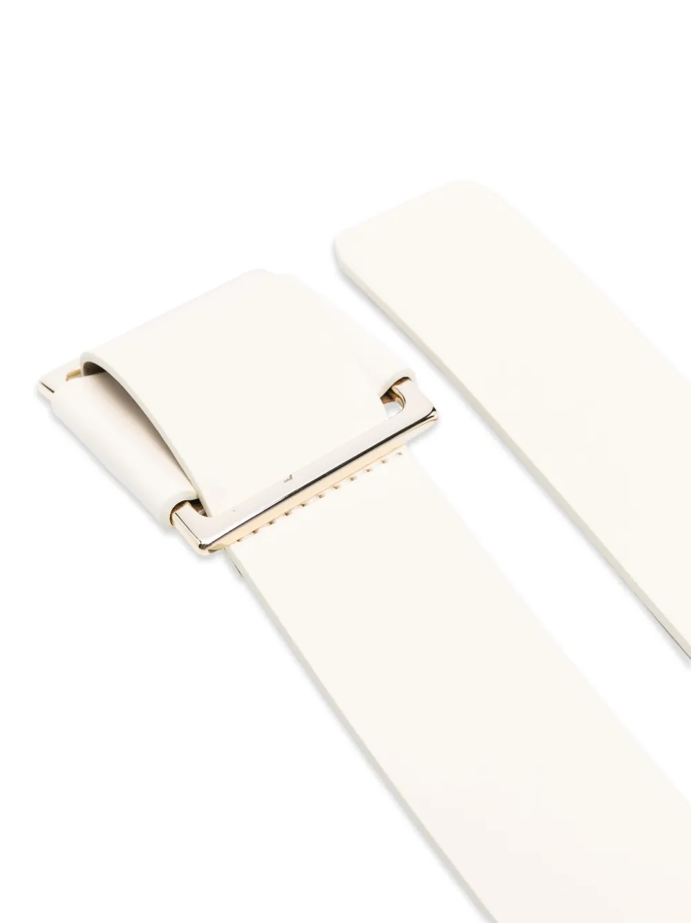  D.exterior Square-buckle Belt - Neutrals 